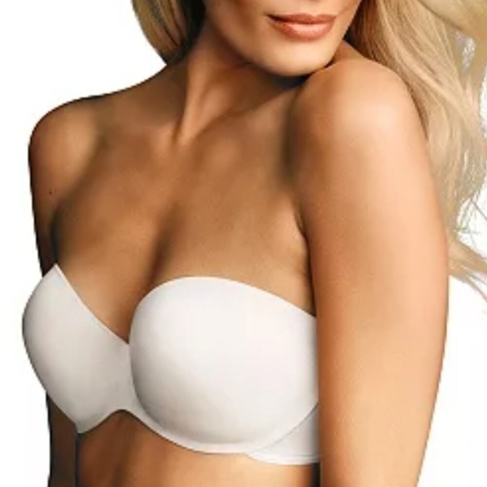 Maidenform Strapless Bra 34D Ivory Off White, Underwire Bra, Excellent Condition